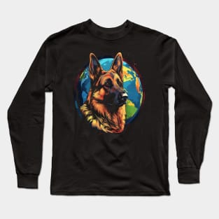 German Shepherd Earth Day Long Sleeve T-Shirt